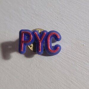 PYC Red Blue Yacht Club Vintage Lapel Pin